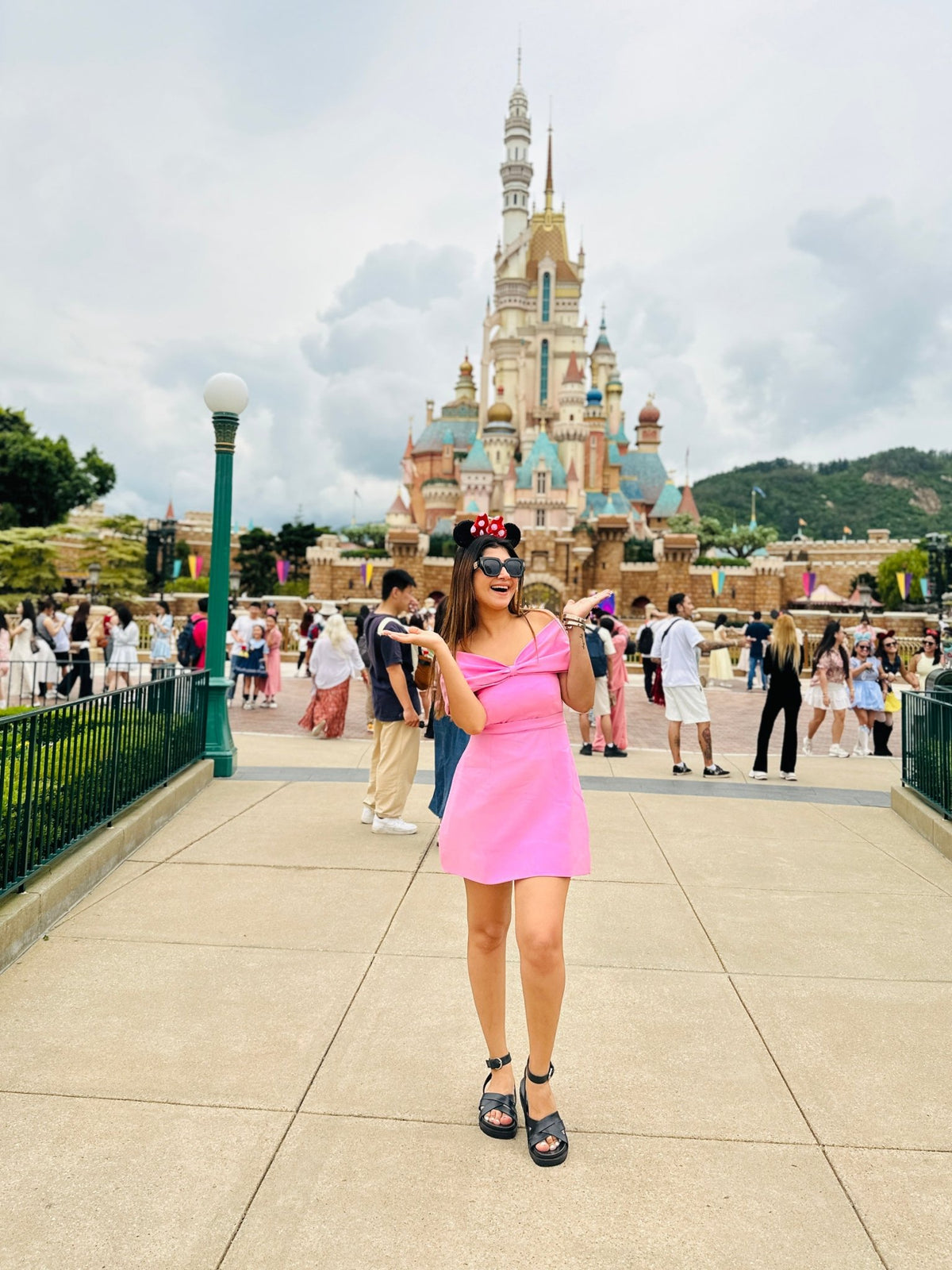 Pink Mini Dress Disney Castle - Vibes and Petals