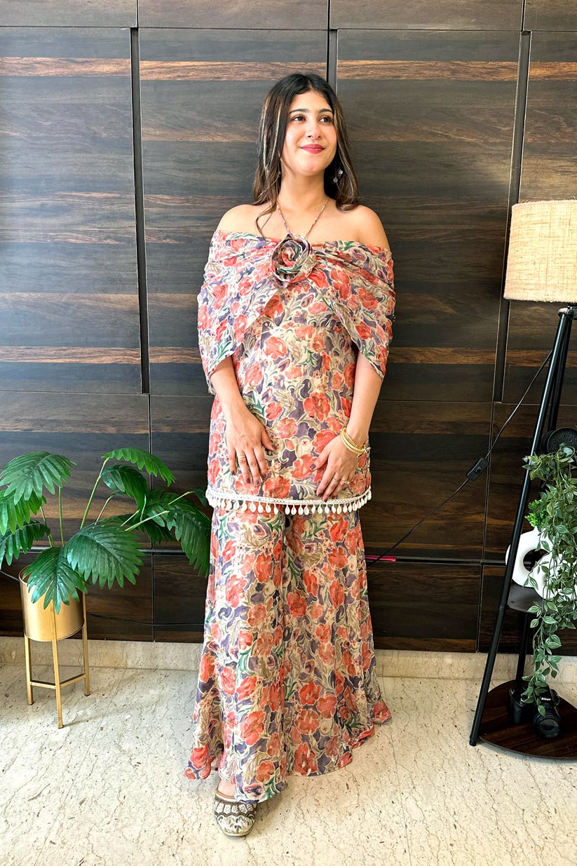Printed Indo western Co - Ord - Vibes and Petals