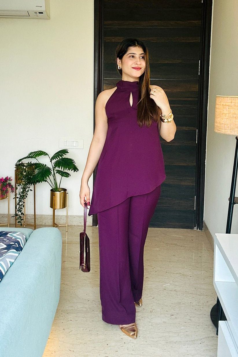 Wine Co - ord Set - Vibes and Petals