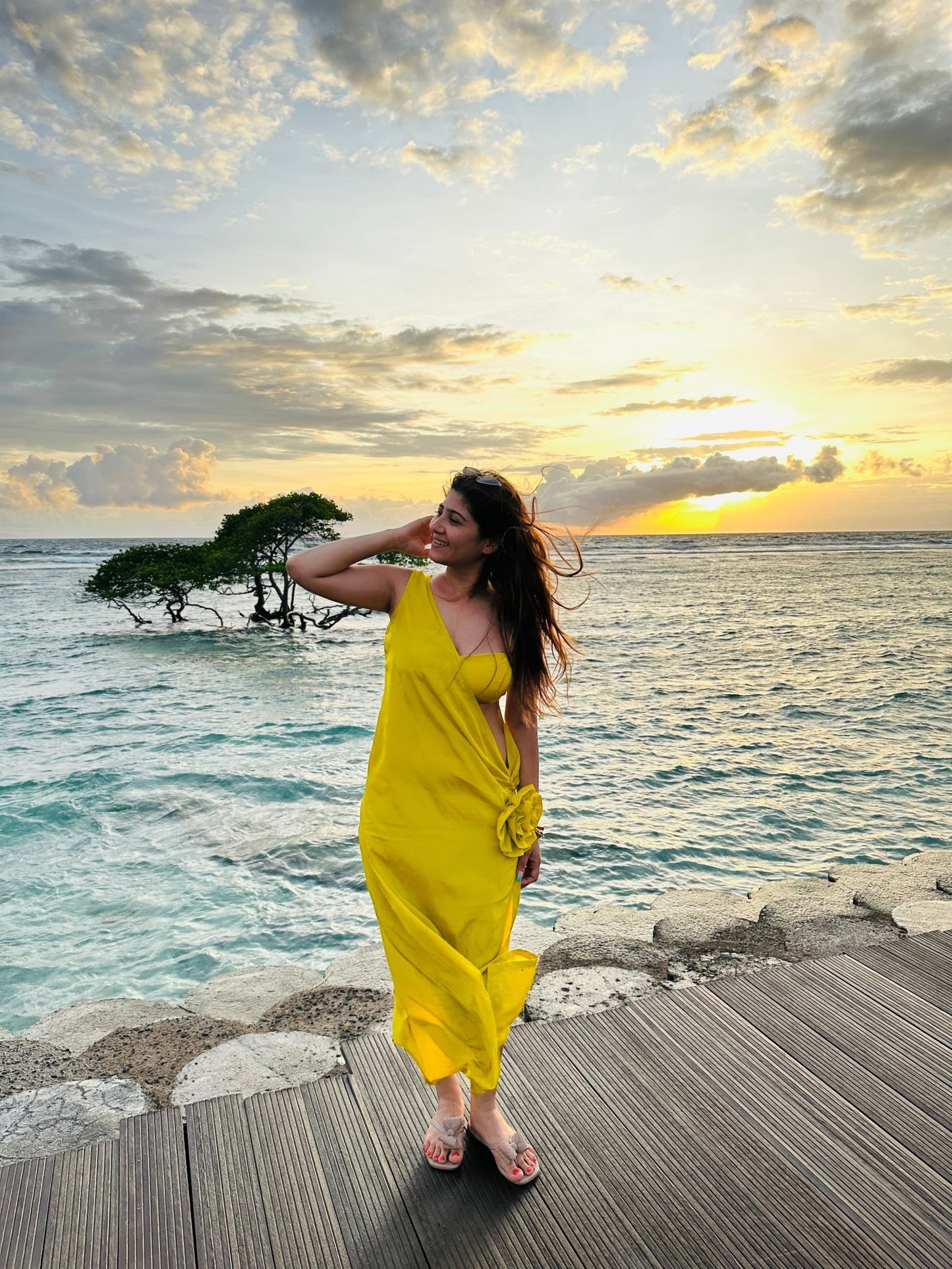 Bikini & 3D Floral One - Shoulder Maxi Cover - up - Vibes and Petals
