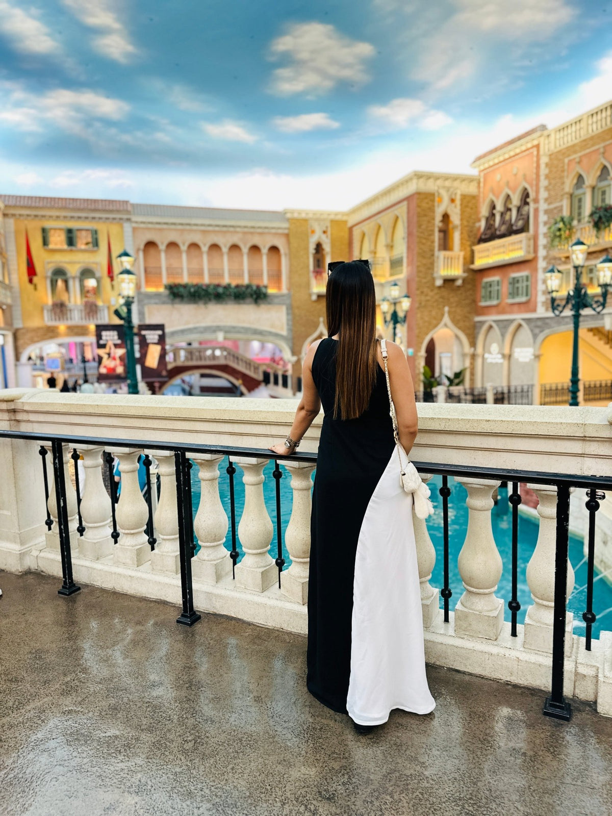 Black & White Panel Maxi Dress - Vibes and Petals