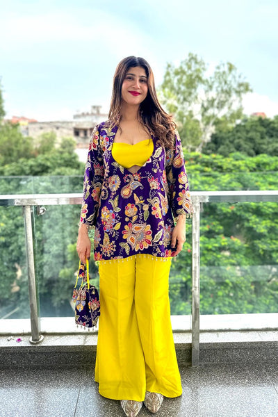 Sunlit Royale Kurta Set – Festive Floral Fusion