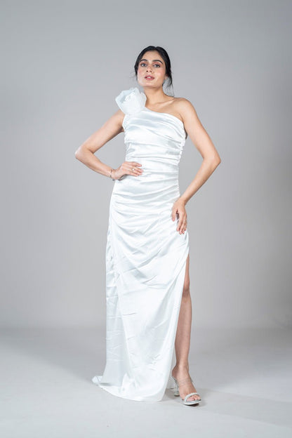 One Shoulder Cocktail Dress - Vibes and Petals