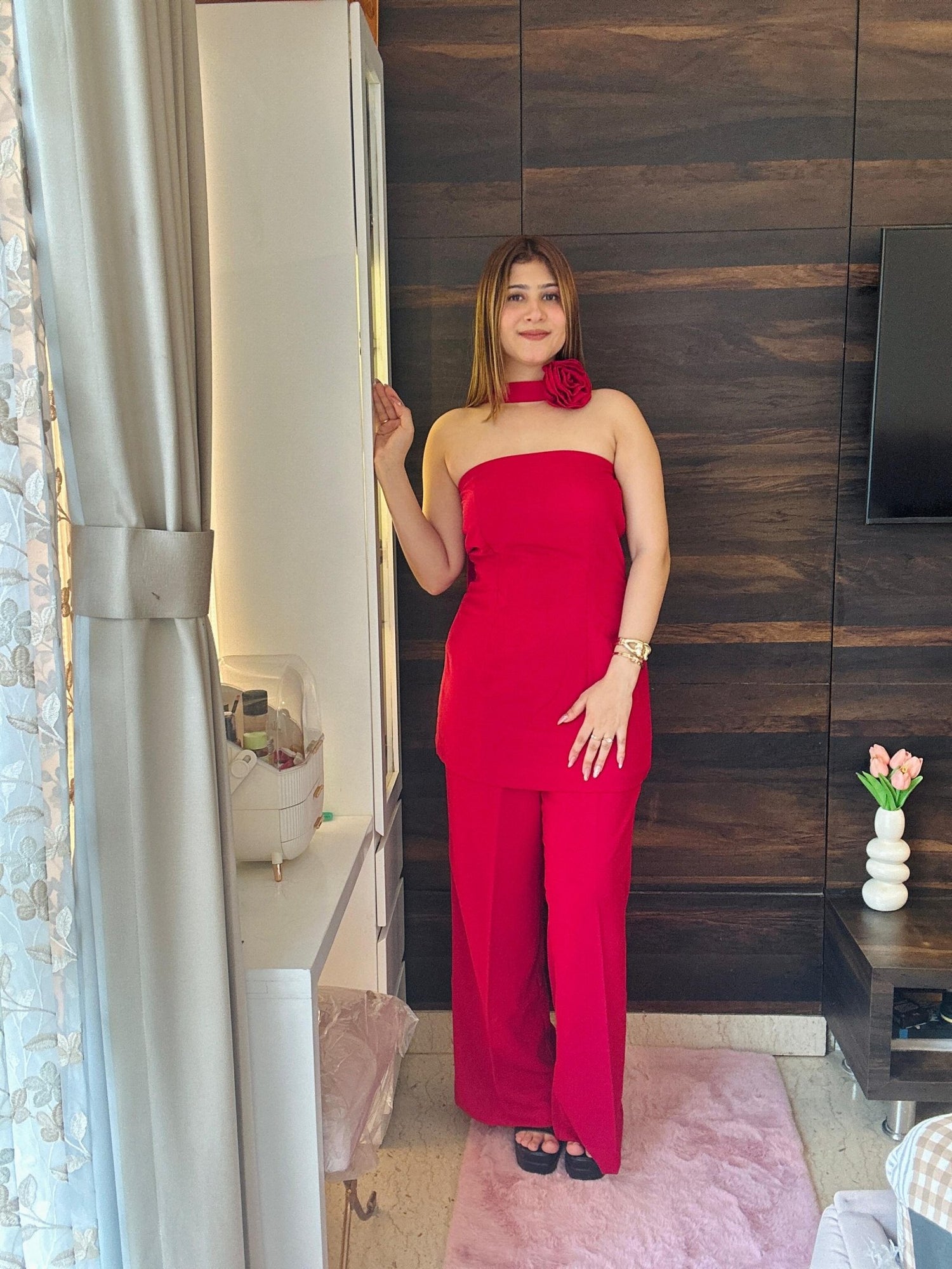 Scarlet Rose Co - ord Set Fabric: - Vibes and Petals