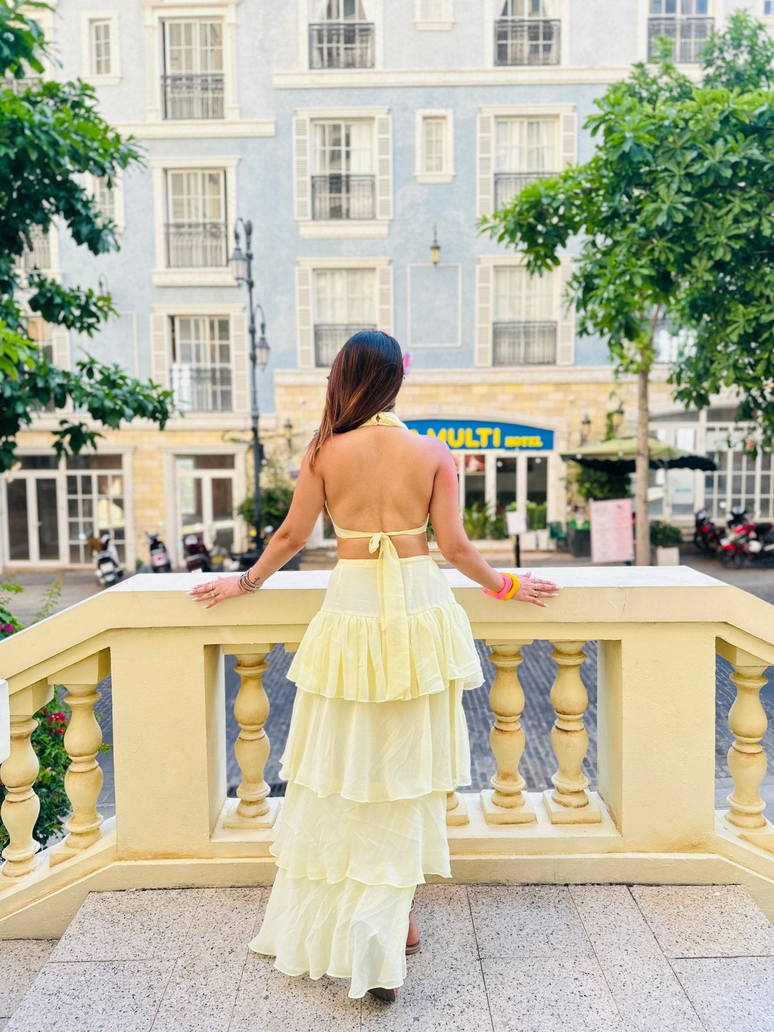 The Lemon Yellow High - Low Set - Vibes and Petals