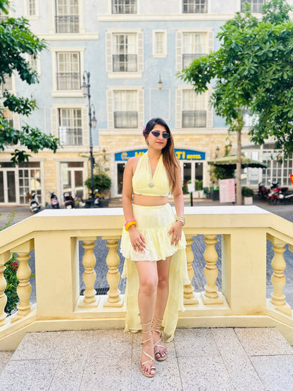 The Lemon Yellow High - Low Set - Vibes and Petals