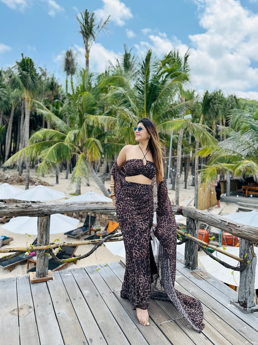 The "Wildest Dreams" 3 - Piece Resort Set – Dark Leopard - Vibes and Petals