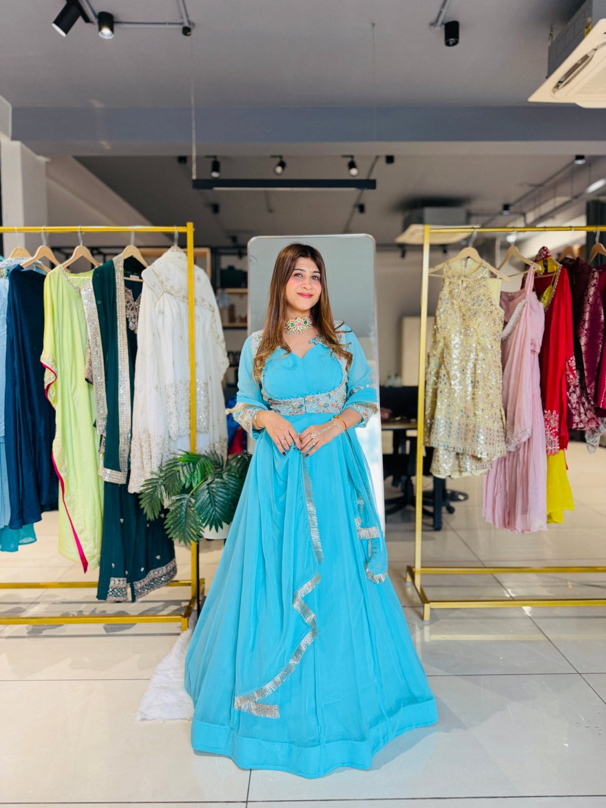 Viral Anarkali with Embroidered Yoke - More New Color Options Available Now - Vibes and Petals